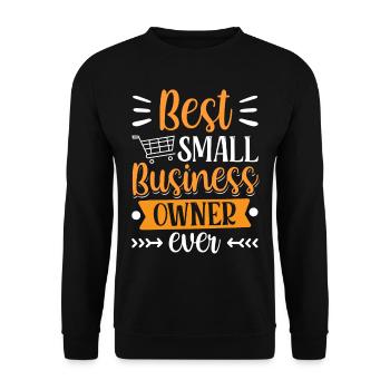 Meilleur propriétaire de petite entreprise PDG fondateur - Sweat-shirt Unisexe - noir - Devant - Alina (178cm) & Michal (187cm)