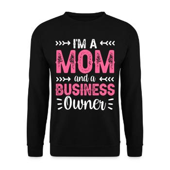 Je suis une mère et une propriétaire d’entreprise - Sweat-shirt Unisexe - noir - Devant - Alina (178cm) & Michal (187cm)