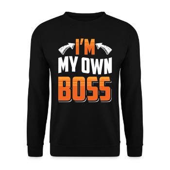 Je suis mon propre patron PDG fondateur entrepreneur - Sweat-shirt Unisexe - noir - Devant - Alina (178cm) & Michal (187cm)