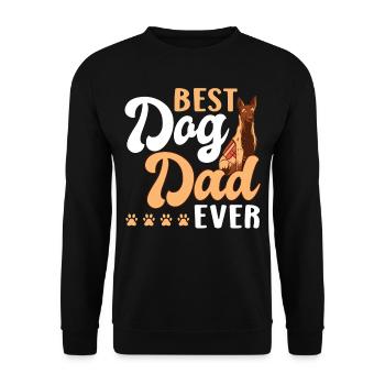 Bester Hundepapa Aller Zeiten Hund Vater Papi - Unisex Pullover - Schwarz - Vorne - Alina (178cm) & Michal (187cm)