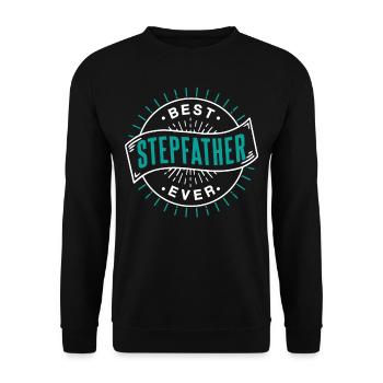 Bester Stiefvater Aller Zeiten Stepdad Stiefpapa - Unisex Pullover - Schwarz - Vorne - Alina (178cm) & Michal (187cm)