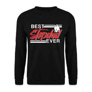 Best Stepfather Ever Stepdad Stepdad - Unisex Sweatshirt - black - Front - Alina (178cm) & Michal (187cm)