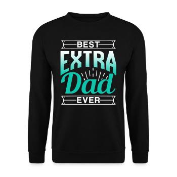 Meilleur papa supplémentaire de tous les temps beau-père stepdad - Sweat-shirt Unisexe - noir - Devant - Alina (178cm) & Michal (187cm)