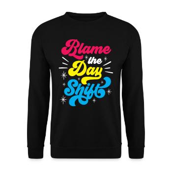 Faire de l’équipe de jour une profession responsable - Sweat-shirt Unisexe - noir - Devant - Alina (178cm) & Michal (187cm)