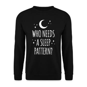 Wer Braucht Schon Einen Schlafrhythmus? Arbeit - Unisex Pullover - Schwarz - Vorne - Alina (178cm) & Michal (187cm)