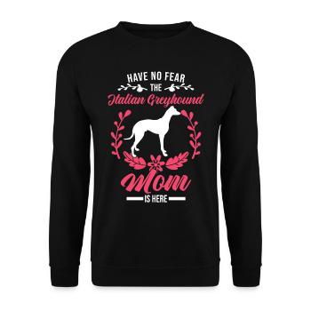 Italienischer Windhund Italienisches Windspiel - Unisex Pullover - Schwarz - Vorne - Alina (178cm) & Michal (187cm)