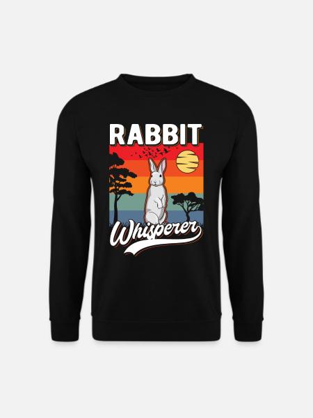Kaninchen Flüsterer Hasen Flüsterer - Unisex Pullover - Schwarz