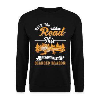 Bearded Dragon Pogona Gift - Unisex Sweatshirt - black - Front - Alina (178cm) & Michal (187cm)