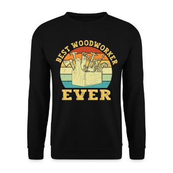 Best Woodworker Ever Woodworker - Unisex Sweatshirt - black - Front - Alina (178cm) & Michal (187cm)