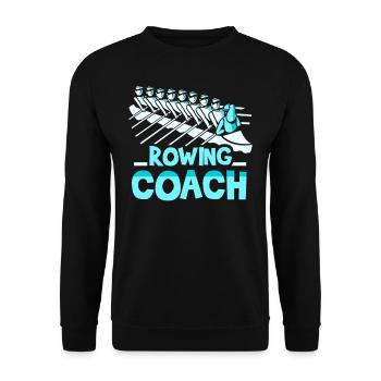 Rowing Trainer Trainer Rowing Boat Rowing Rower - Unisex Sweatshirt - black - Front - Alina (178cm) & Michal (187cm)