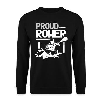 Proud Rower Rowing Boat Rowing Rowing Rowing Rowing - Unisex Sweatshirt - black - Front - Alina (178cm) & Michal (187cm)
