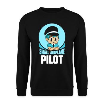 Pilot Of a Small Aircraft Small Aircraft Jet - Unisex Sweatshirt - black - Front - Alina (178cm) & Michal (187cm)