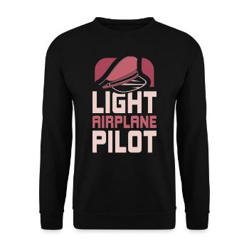 Light Aircraft Pilot Small Aircraft Private Aircraft - Unisex Sweatshirt - black - Front - Alina (178cm) & Michal (187cm)