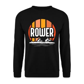 Rower Rowing Rowing Boat Rowing Rowing - Unisex Sweatshirt - black - Front - Alina (178cm) & Michal (187cm)