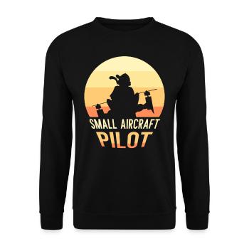 Small Aircraft Pilot Private Aircraft Light Aircraft - Unisex Sweatshirt - black - Front - Alina (178cm) & Michal (187cm)