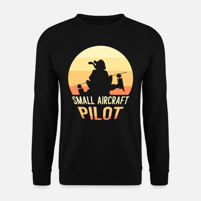 Kleinflugzeug Pilot Privatflugzeug Leichtflugzeug - Unisex Pullover - Schwarz