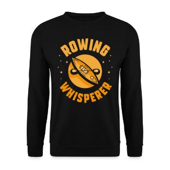 Ruderflüsterer Flüsterer Rudern Ruder Ruderer - Unisex Pullover - Schwarz - Vorne - Alina (178cm) & Michal (187cm)