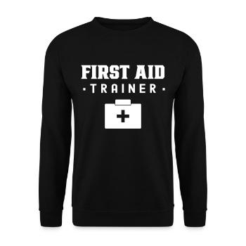 Instructeur de secourisme Mesures immédiates Cours Enseignant - Sweat-shirt Unisexe - noir - Devant - Alina (178cm) & Michal (187cm)