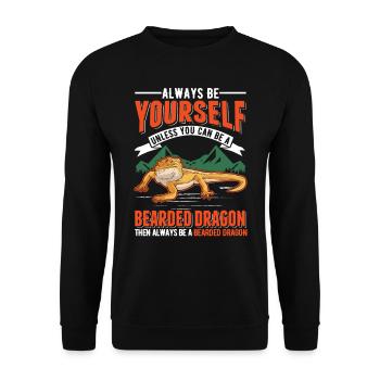 Bearded Dragon Pogona Gift - Unisex Sweatshirt - black - Front - Alina (178cm) & Michal (187cm)