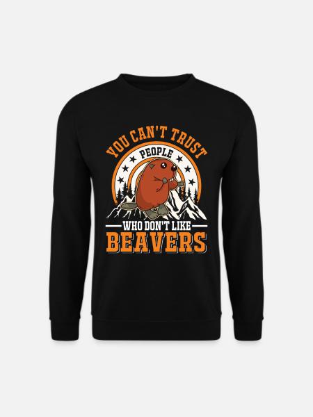 Biber Geschenk Biberdamm - Unisex Pullover - Schwarz