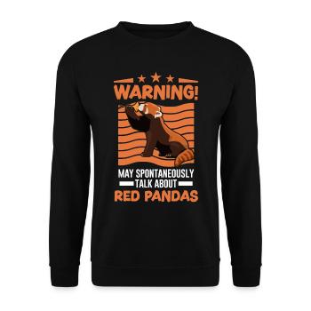 Peut parler spontanément des pandas roux - Sweat-shirt Unisexe - noir - Devant - Alina (178cm) & Michal (187cm)