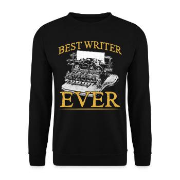 Best Writer of All Time Writer - Unisex Sweatshirt - black - Front - Alina (178cm) & Michal (187cm)