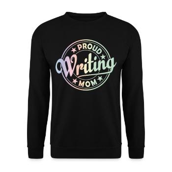 Stolze Schreibende Mutter Schreiber Autor - Unisex Pullover - Schwarz - Vorne - Alina (178cm) & Michal (187cm)