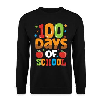 100 jours d’école Drôle d’équipe Dictons doux - Sweat-shirt Unisexe - noir - Devant - Alina (178cm) & Michal (187cm)