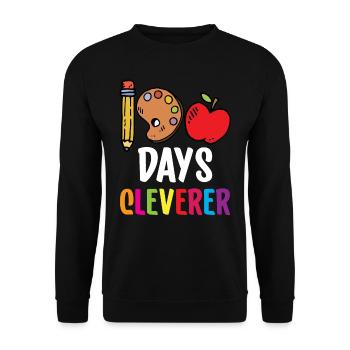100 Days Clever Sweet Team Dictons drôles - Sweat-shirt Unisexe - noir - Devant - Alina (178cm) & Michal (187cm)