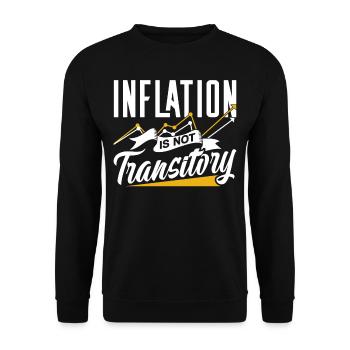 Inflation Ist Nicht Vorübergehend Stagflation - Unisex Pullover - Schwarz - Vorne - Alina (178cm) & Michal (187cm)