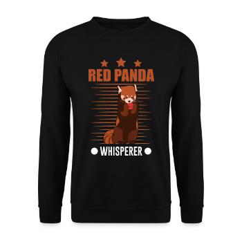 Chuchoteur de panda roux - Sweat-shirt Unisexe - noir - Devant - Alina (178cm) & Michal (187cm)