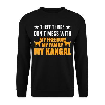 Kangal Freedom Famille Chien de berger anatolien - Sweat-shirt Unisexe - noir - Devant - Alina (178cm) & Michal (187cm)