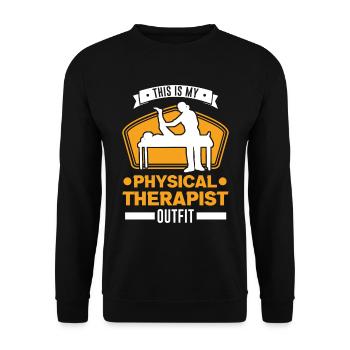 Physiotherapist Outfit Physiotherapy Physio - Unisex Sweatshirt - black - Front - Alina (178cm) & Michal (187cm)