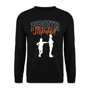 Fier beau-père Beau-père Beau-père Fête des pères - Sweat-shirt Unisexe - noir - Devant - Alina (178cm) & Michal (187cm)