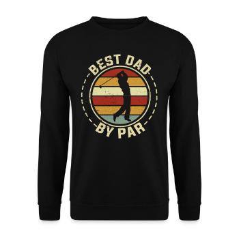 Best Father After Par Golf Golfer Papa Papi - Unisex Sweatshirt - black - Front - Alina (178cm) & Michal (187cm)