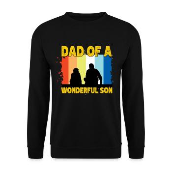 Père d’un merveilleux fils Papa Papi Dictons - Sweat-shirt Unisexe - noir - Devant - Alina (178cm) & Michal (187cm)