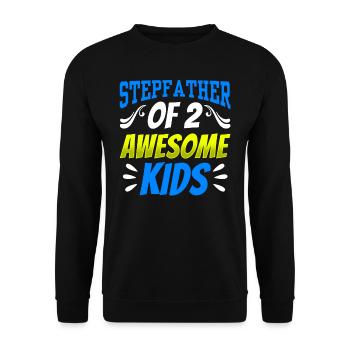 Stepfather Of Two Great Kids Stepdad - Unisex Sweatshirt - black - Front - Alina (178cm) & Michal (187cm)