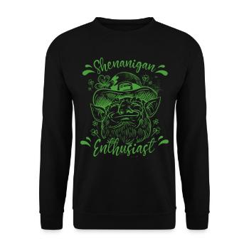 Shenanigan Liebhaber Ire Gälisch Irland Irisch - Unisex Pullover - Schwarz - Vorne - Alina (178cm) & Michal (187cm)