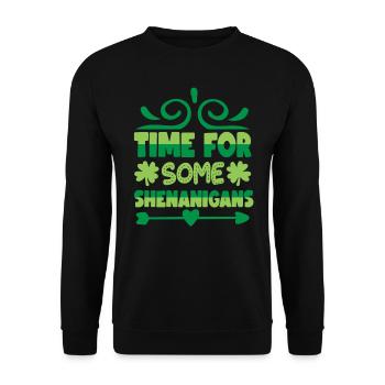 Time for A Bit of Nonsense Irish Irish Ireland - Unisex Sweatshirt - black - Front - Alina (178cm) & Michal (187cm)