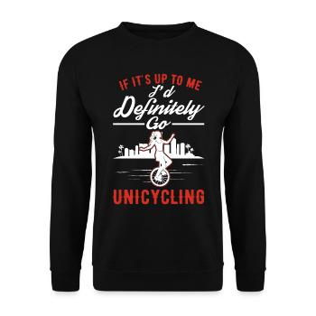 Unicycliste Cadeau Monocycle Fille - Sweat-shirt Unisexe - noir - Devant - Alina (178cm) & Michal (187cm)