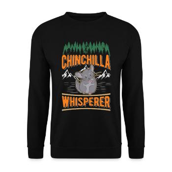 Chinchilla Flüsterer Chinchilla Whisperer - Unisex Pullover - Schwarz - Vorne - Alina (178cm) & Michal (187cm)