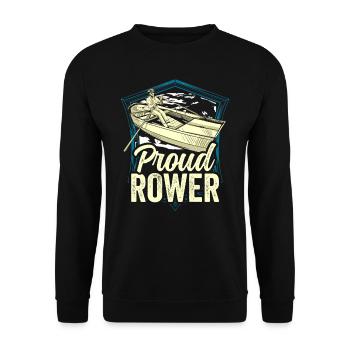 Fier Rameur Aviron Aviron Bateau Aviron Aviron - Sweat-shirt Unisexe - noir - Devant - Alina (178cm) & Michal (187cm)