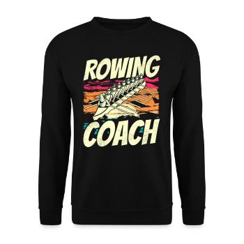 Rowing trainer Rowing Rowing Rowing Rowing Boat - Unisex Sweatshirt - black - Front - Alina (178cm) & Michal (187cm)