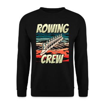 Rudermannschaft Rudern Ruderboot Ruderer Ruder - Unisex Pullover - Schwarz - Vorne - Alina (178cm) & Michal (187cm)