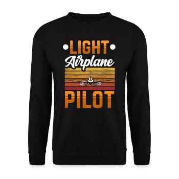 Light Aircraft Pilot Small Aircraft Private Aircraft - Unisex Sweatshirt - black - Front - Alina (178cm) & Michal (187cm)