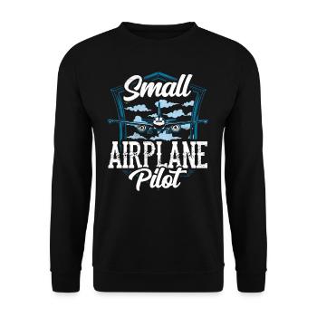 Pilot Of a Small Aircraft Small Aircraft Jet - Unisex Sweatshirt - black - Front - Alina (178cm) & Michal (187cm)