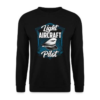 Pilot Of a Light Aircraft Small Aircraft Jet - Unisex Sweatshirt - black - Front - Alina (178cm) & Michal (187cm)