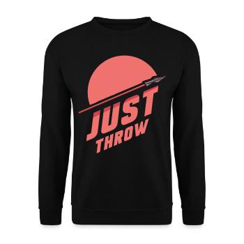 Il suffit de lancer le javelot lancer du javelot lancer du javelot lancer du javelot - Sweat-shirt Unisexe - noir - Devant - Alina (178cm) & Michal (187cm)