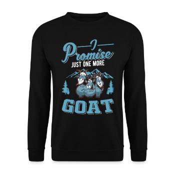 Je promets juste une chèvre de plus Chèvre Chèvre Hôte Chèvre - Sweat-shirt Unisexe - noir - Devant - Alina (178cm) & Michal (187cm)