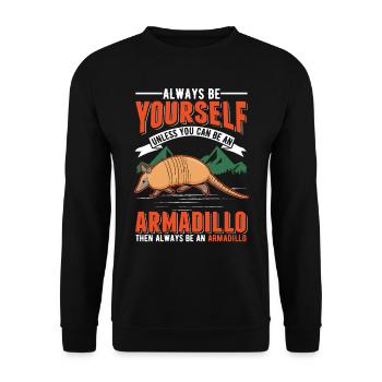 Armadillo Gift Armadillo - Unisex Sweatshirt - black - Front - Alina (178cm) & Michal (187cm)